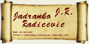 Jadranko Radičević vizit kartica